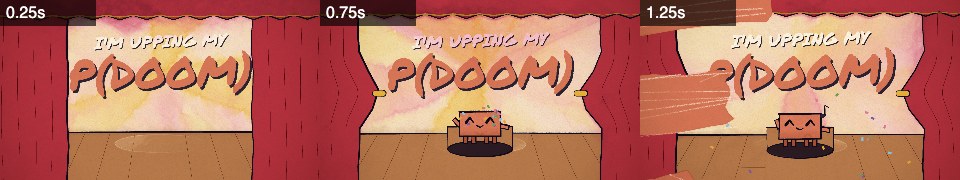 Frames from curtainUp at 0:00, 0:00, 0:01