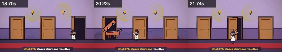 Frames from chase at 0:18, 0:20, 0:21