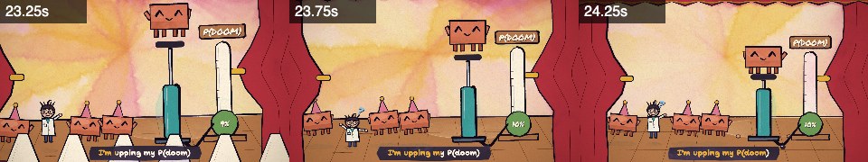 Frames from upping at 0:23, 0:23, 0:24