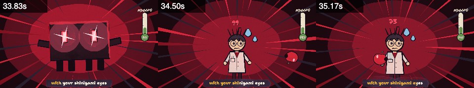 Frames from shinigami at 0:33, 0:34, 0:35
