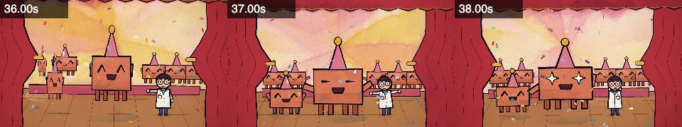 Frames from danceBreak at 0:36, 0:37, 0:38