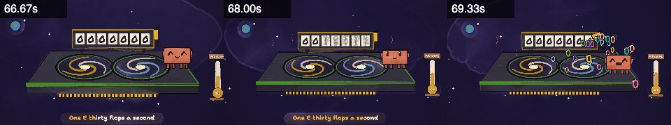 Frames from shotGPU at 1:06, 1:08, 1:09