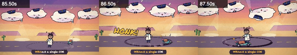 Frames from cdr at 1:25, 1:26, 1:27