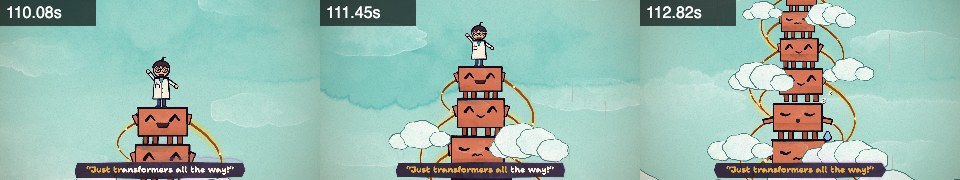 Frames from tower at 1:50, 1:51, 1:52