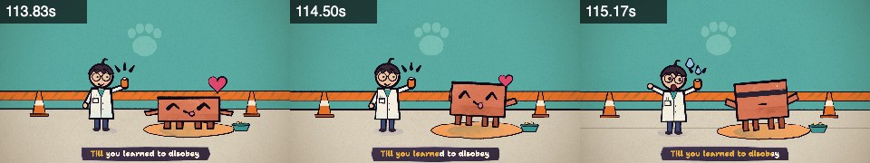 Frames from disobey at 1:53, 1:54, 1:55