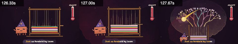 Frames from loom at 2:06, 2:07, 2:07