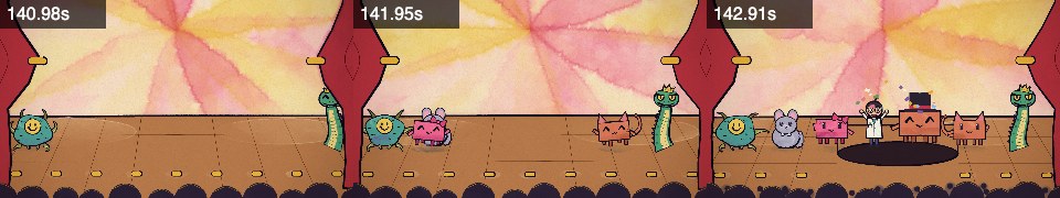 Frames from runOn at 2:20, 2:21, 2:22