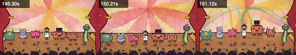 Frames from finale at 2:29, 2:30, 2:31